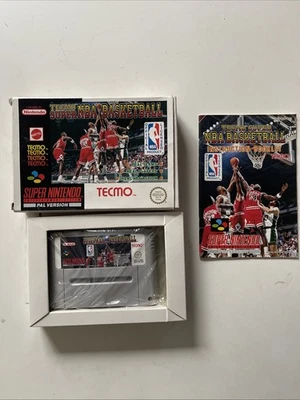TECMO Super NBA Basketball (Super Nintendo, 1993) CIB w/ Manual!! SNES - Image 1 of 4