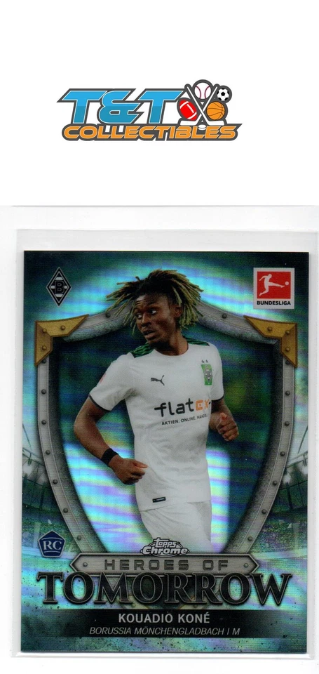 2021-22 Topps Chrome Bundesliga Heroes of Tomorrow Kouadio Kone RC 91 - Image 1 of 1