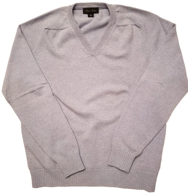 Brooks Brothers 3-слойный кашемир v-образным вырезом серый свитер мужской большой - Изображение 1 из 4