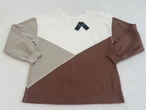 Felpa donna Abercrombie & Fitch girocollo colorblock manica lunga XL - Foto 1 di 6
