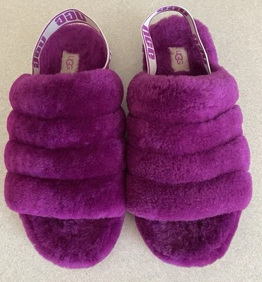 Sandalias para mujer UGG Super Fluff Slide On púrpura talla 9 Foto 1 de 4