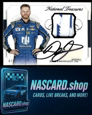 2016 National Treasures Dale Earnhardt Jr Signature Firesuit Materials #5/5 - Image 1 of 2
