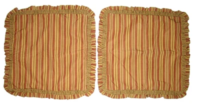 Fundas de almohada Ashley Furniture Euro 26X26 cuadradas tostadas verdes doradas rojas rayas de lujo Foto 1 de 4