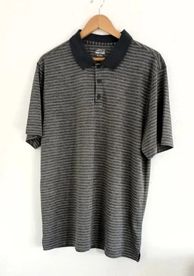 BCG Golf Polo Shirt Men's Standard Fit Blue Gray Stripes Short Sleeve Size XL - Image 1 of 4