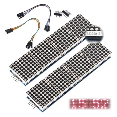 MAX7219 Dot Matrix Module 32x8 4 in 1 LED Display Modules for Arduino Raspber... - Image 1 of 4