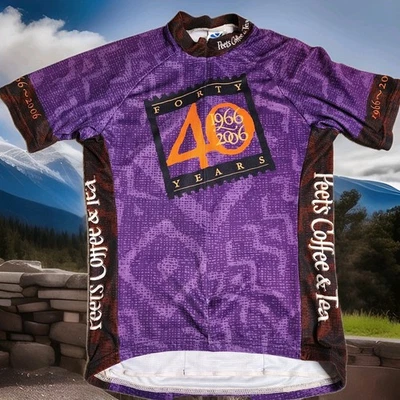 VTG Peet’s Coffee Cycling Jersey Men’s Large Voler Made in USA Anniversary - Image 1 of 4