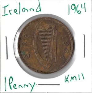 Moneda Irlanda 1 centavo 1964 KM11 - Imagen 1 de 4