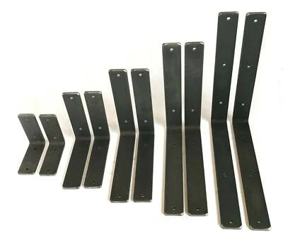 Rustic Scaffold Board Shelf Brackets Heavy Duty Industrial Steel Metal No Lip - Image 1 of 4