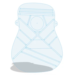 Dreadnought Acrylgitarre Soundboard Verstrebung und Körpervorlage - Bild 1 von 1