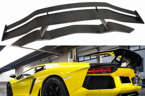CARBON FIBER REAR TRUNK SPOILER WING DM STYLE FOR LAMBORGHINI AVENTADOR LP700 - Picture 1 of 6