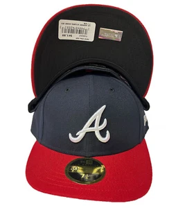 Atlanta Braves New Era authentische Hut auf dem Feld 59FIFTY sitzende Mütze - Bild 1 von 5