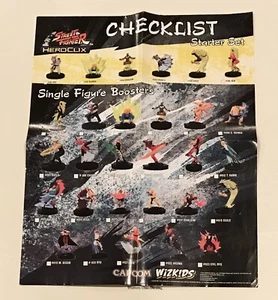 Heroclix Street Fighter Starter Set / Booster Checklist Promotional Poster NEW - Picture 1 of 1
