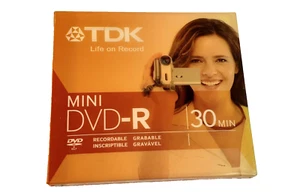 4 TDK Mini DVD-R 30 Minute Recordable Camcorder Disc 8cm DVD-R/RW NEW Sealed - Picture 1 of 2