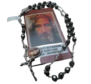 Chapelet dévotion Sainte Face de Jésus avec notice - Imagen 1 de 2