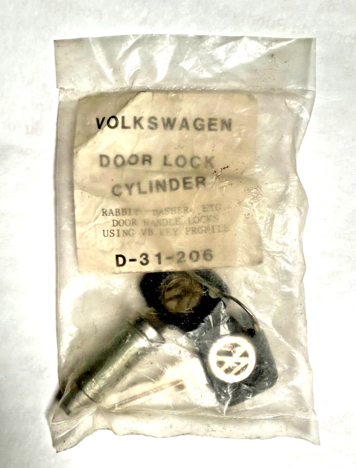 Nuevo de Lote Antiguo VW D-31-206 Volkswagen ASP PUERTA Cerradura Cilindro 2 Llaves Conejo Dasher VB Llave PR Foto 1 de 4