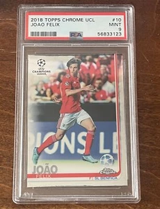 2018 Topps Chrome Joao Felix UCL UEFA Champions League #10 RC PSA 9 - Imagen 1 de 2