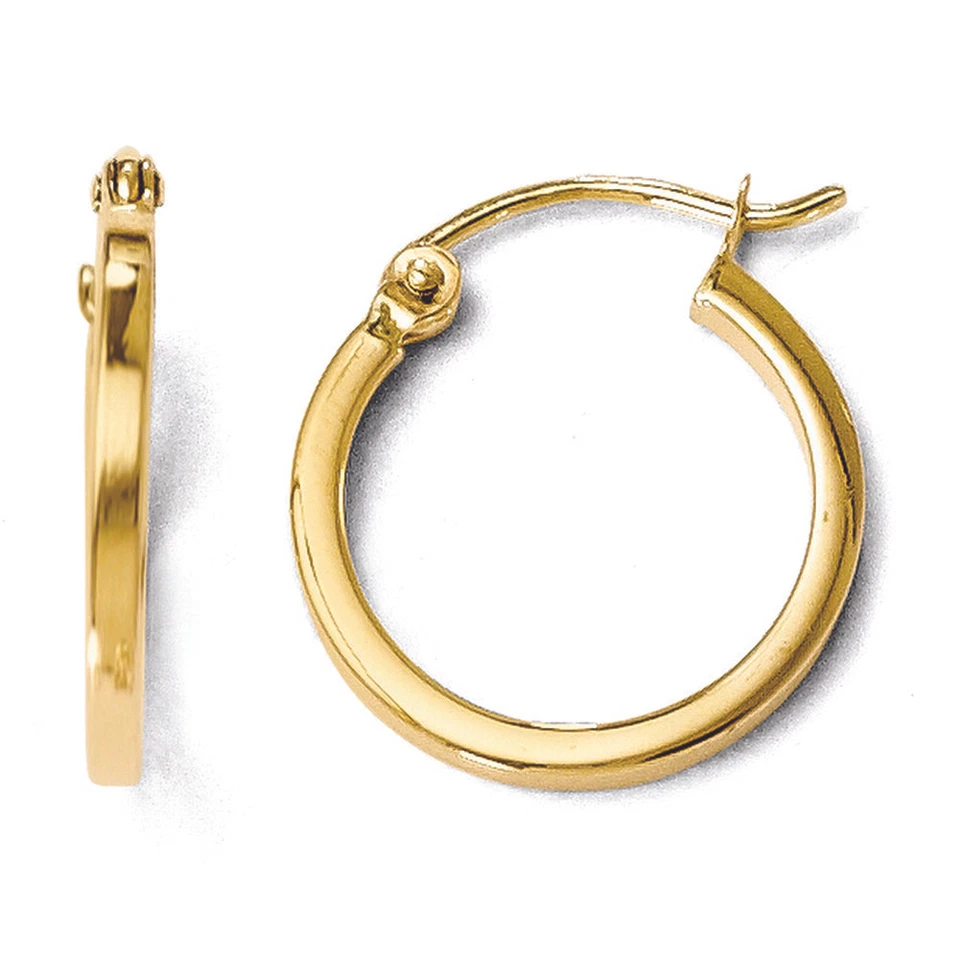 Leslies 14k Yellow Gold Polished Hoop Earrings 27w
