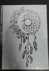 Acchiappasogni Stencil Luna Riutilizzabile Grande Pittura Parete Artigianale Piuma Tribale Nuovo - Foto 1 di 2