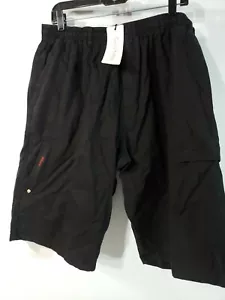 Men’s Cargo Shorts Black Multi-Pocket Size XL - Picture 1 of 12