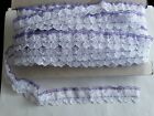 7mx29mm Vintage White/Purple floral Lace for bridal wedding sewing or craft.New.