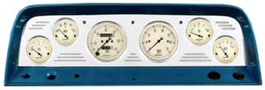 Cuadro de instrumentos de inserción de tablero de panel de calibre de aluminio para camioneta Chevy 64 65 66 - Imagen 1 de 5