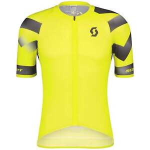 Scott Mens RC Premium Climber Short Sleeve Cycling Jersey Tops - Yellow