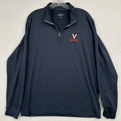 Virginia Cavaliers Quarter Zip Jacket Adult Medium Lightweight Navy Blue NCAA Cover