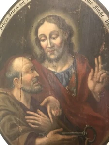 Barockes Gemälde Hl. Petrus und Christus - Picture 1 of 7