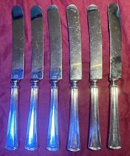 Alvin / Gorham, 6 Luncheon Knives, George Washington, Silver Plate Mint