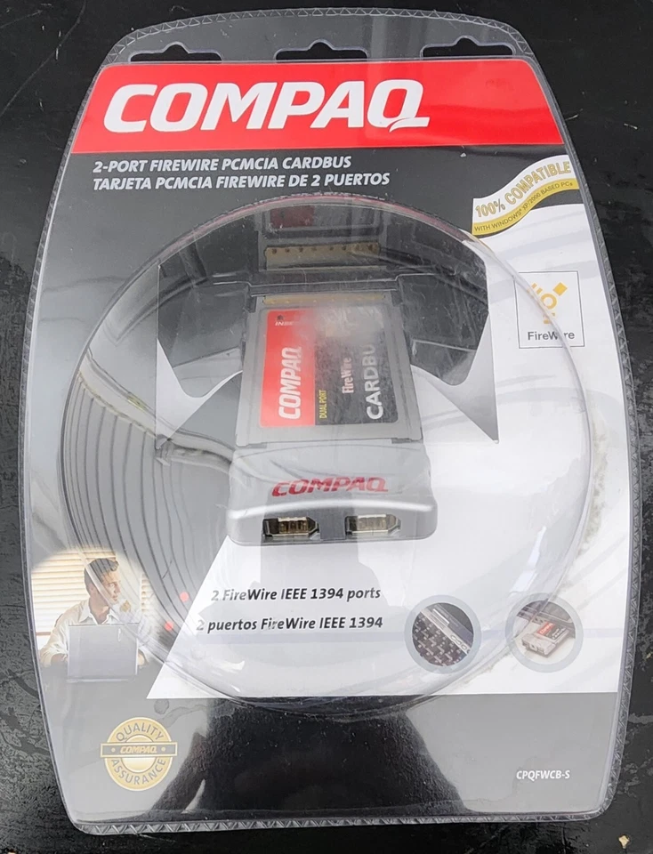 Compaq 2-Port FireWire PCMCIA Cardbus Hot Swappable Plug And Play - Image 1 of 2