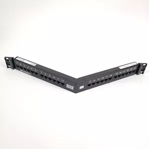 CAT6 24 port angled patch panel Hubbell Next Speed P624AU, 19" - Picture 1 of 9