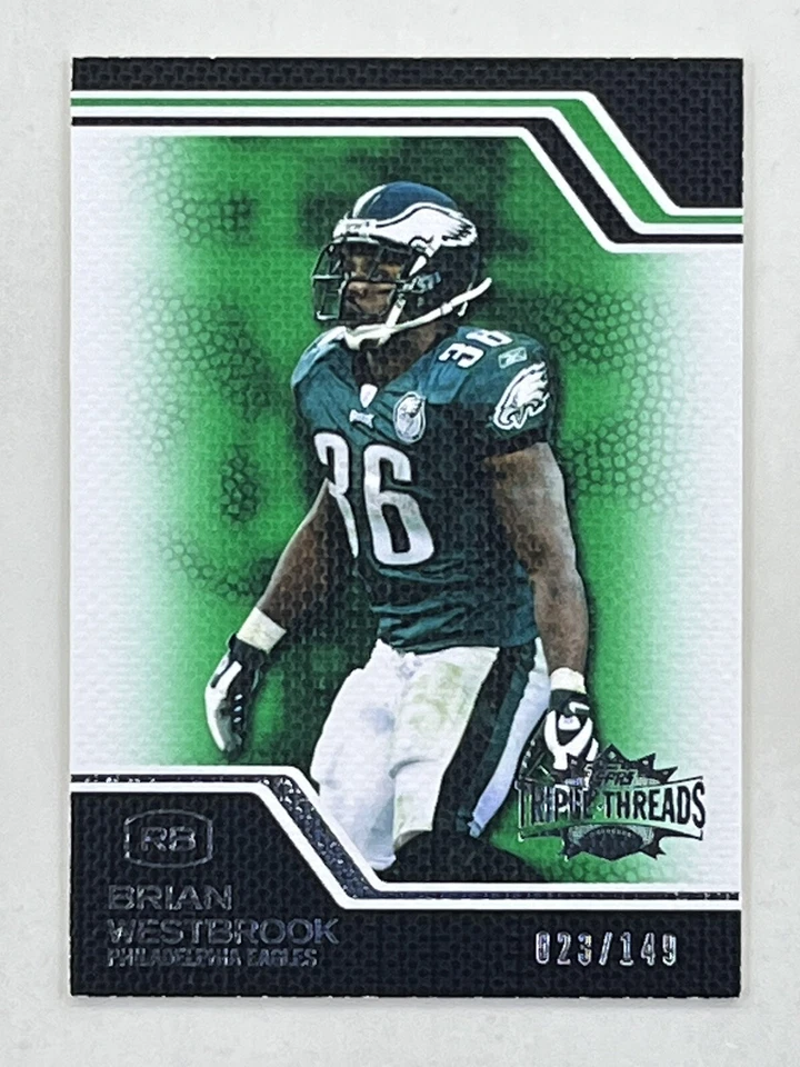 Brian Westbrook 2008 Topps Triple Threads Emerald /149 #32 Eagles Trading Card - Image 1 of 2