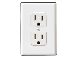 #2758 Falso Blanco Enchufe Eléctrico Tamaño Completo Broma Pegatina Vinilo Impermeable - Imagen 1 de 1