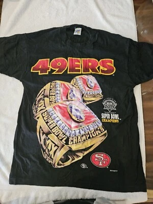 Vintage 1995 San Francisco 49ers Super Bowl XXIX Ring Size Large Single Stitch - Image 1 of 4