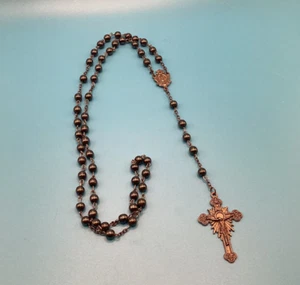 Fatima 1917-2017 Jahrestag Rosenkranz Kruzifix Perlen Halskette - 20" lang - Bild 1 von 7