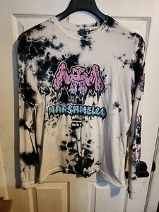 Med, Marshmello X 2shae Collab Long Sleeve Shirt White Black Tie Dye, Ghost Drip - Picture 1 of 5