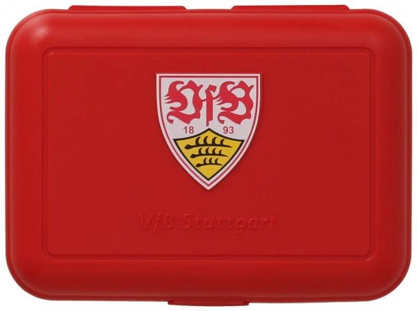 ELASTO FORM VfB Stuttgart Brotdose mit Logo rot offizieller Lizenzartikel