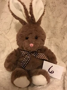 Best Made Toys CONIGLIETTO coniglio pelliccia marrone 16 pollici peluche 2018 nastro a pois pulito - Foto 1 di 6