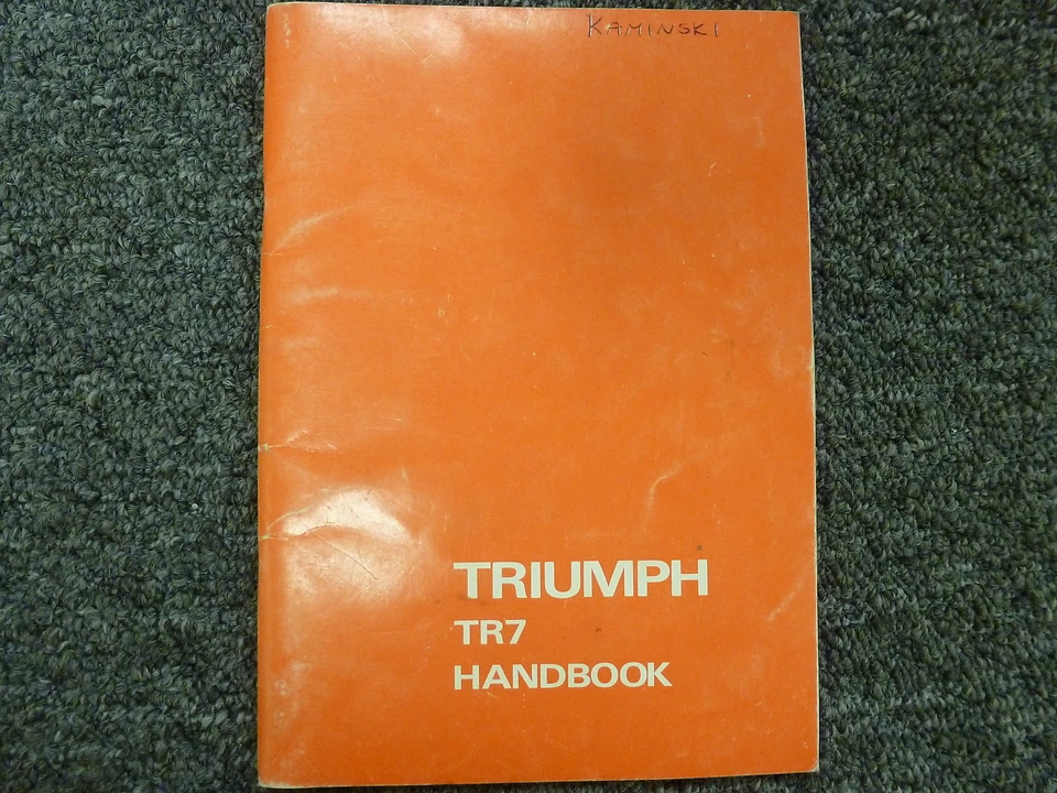 1977 Triumph TR7 Coupe Convertible Owner Owner's Manual User Guide Original Foto 1 de 1