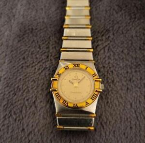 Omega Constellation Watch Ladies Quartz Round Gold Vintage Swiss Made