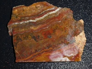 Unknown Agate slab- 3 1/2 " x 2 3/4 "--rough, cabbing, display. - Picture 1 of 3