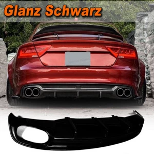 Difusor trasero labio negro brillante para Audi A7 S Line S7 Sportback 11-14 - Imagen 1 de 6