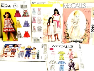 5 Vintage Sewing Patterns Girls McCalls Butterick Simplicity Dress Gown Jumpsuit - Picture 1 of 11
