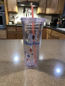 Starbucks Disney Parks Acryl Klar Becher Tasse mit Deckel 24oz. Neu Strohhalm - Bild 1 von 6