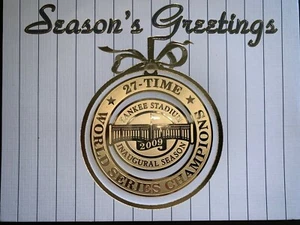 2009 New York Yankees Official STH Ornament card 11th in Limited Edition Series - Picture 1 of 2