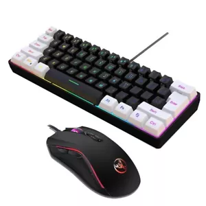 60 % Keyboard and Mouse Kit: RGB, 3200DPI Gaming Mouse, 61-key Wired RGB - Picture 1 of 12