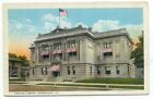 Springfield IL Lincoln Library lata 20. pocztówka Illinois