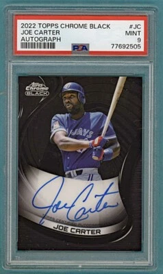 2022 Topps Chrome Black Joe Carter Auto #JC PSA 9! POP 5! Blue Jays! - Image 1 of 2