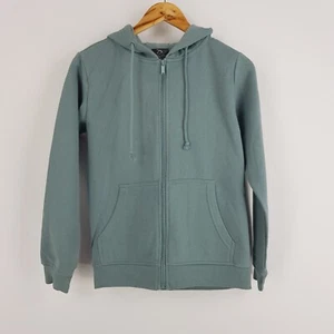 Australian Cotton Blend Kids Size 8 Green Hooded Zip Front Fleece Jacket Hoodie - Bild 1 von 11
