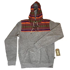 Sudadera con capucha Howler Bros Brothers Chamán con cremallera para hombre zona Jaquard gris brezo RARA NUEVA - Imagen 1 de 10